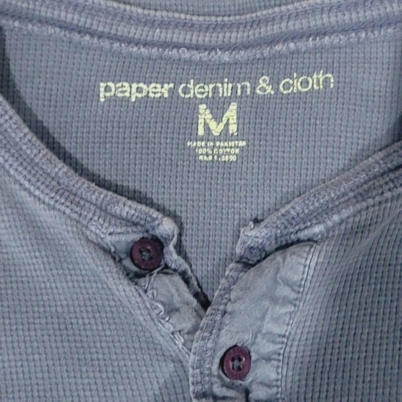 Paper Denim & Cloth Blue Thermal Henley Medium - Picture 6 of 6